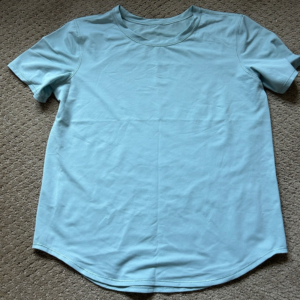 Lululemon High Neck Run and Train Tee - Mint Green